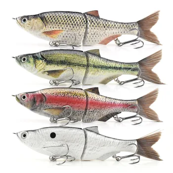 Sea Fishing Saltwater Fish Lifelike 3D Carved Fish Scales Surface Simulation Bionic Artificial Hard Bait Lure Brown Plastic Tail – Hard Lure – view 2