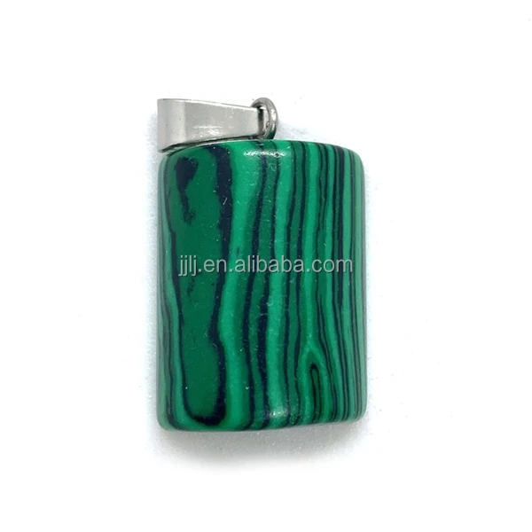 Natural crystal malachite, annular semi-cylindrical shape, 15x25mm melon seed buckle pendant, DIY jewelry accessories