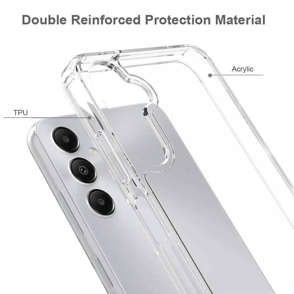 Clear Phone Case For Samsung Galaxy A05S Cases Luxury Design Anti Scratch Tpu Pc Drop Proof 2 In 1 Transparent Sjk317 factory