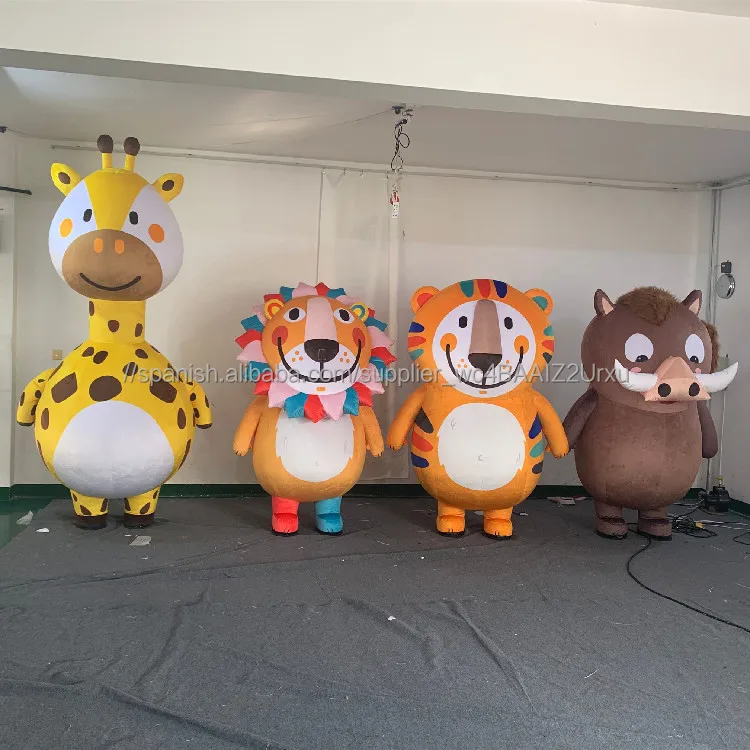 Inflatable Lion Tiger Giraffe Wild Boar Cartoon Character Mascot Costume  For Show Decoration - Buy Disfraz Hinchable De Jirafa Product on 