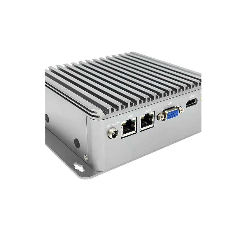 Mini Computer Fanless Industrial Mini Pcs Computer with 2 Lan Ports Intel I5 I7 for windows 10