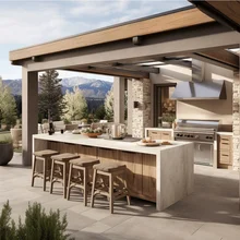 2025 New Arrival Wholesale Outdoor BBQ Kitchen Set Outdoor Cooking Station BBQ Island