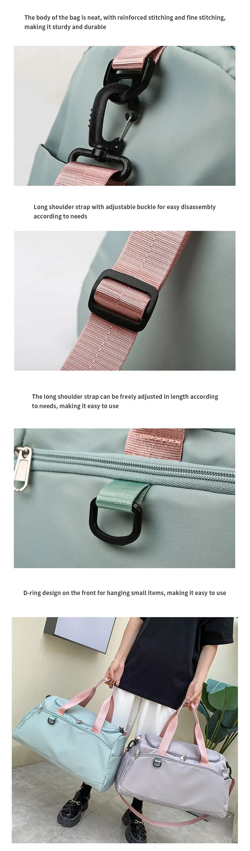 Custom Logo Large Capacity Sports Travel Duffel Tote Sports Gym Bags