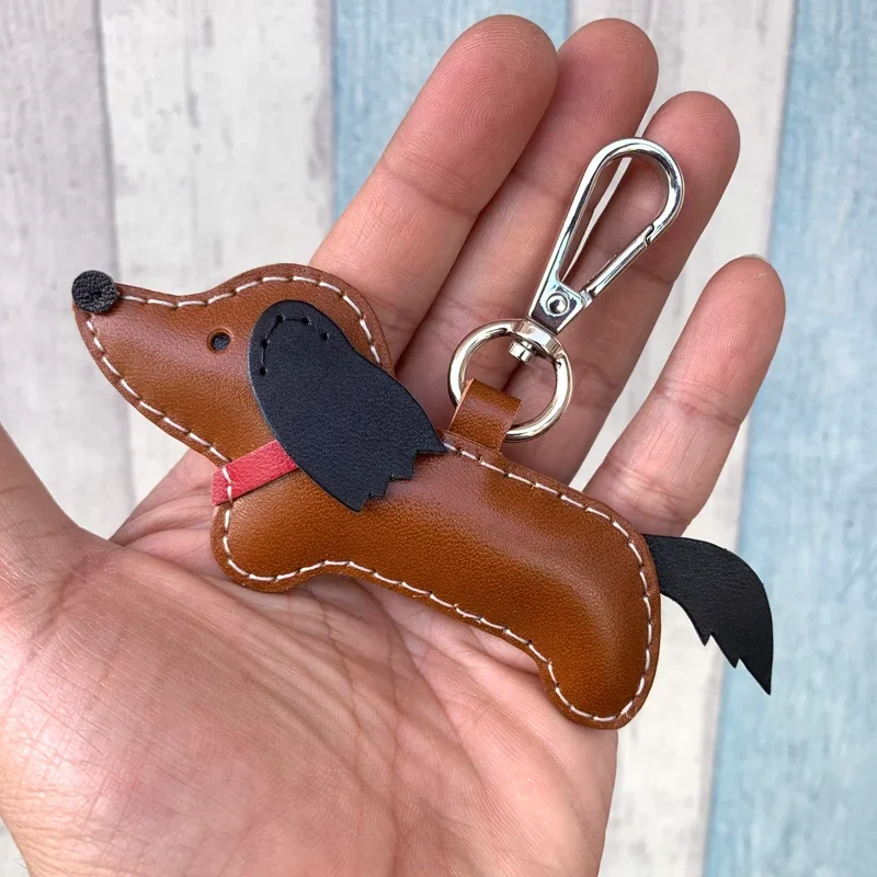 New Design Personalized PU Keyring Leather Dog Shape Key Chain