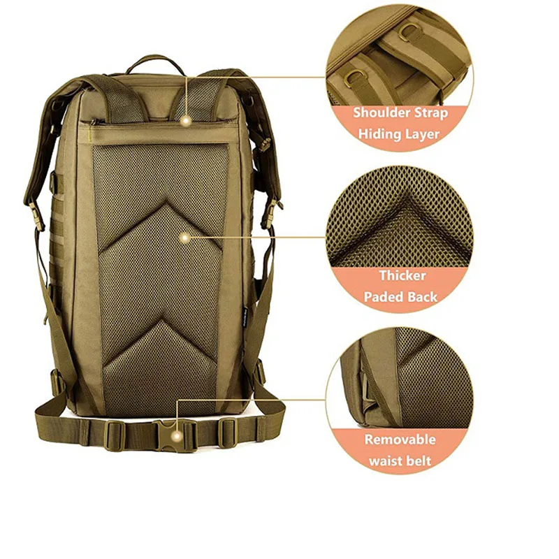 Sport Tactical Luggage Rucksack for Hiking Camping Waterproof Tactical Suitcase Bag Outdoor Tactical Duffel Backpack