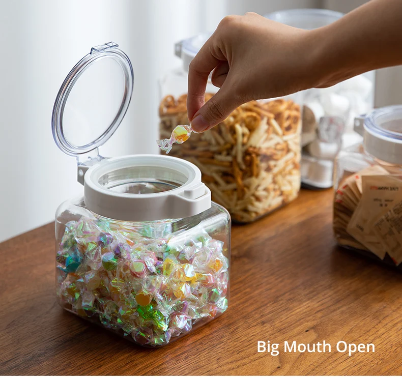 SHIMOYAMA 900ml Transparent Sealed Containers for Food Air Tight With Lids for Pantry Storage Container Jars