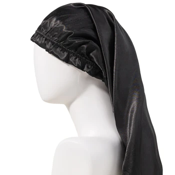 Satin Bonnet Sleep Bonnet Cap - Extra Large Double Layer Reversible Adjustable Satin Cap For Sleeping Hair Bonnet