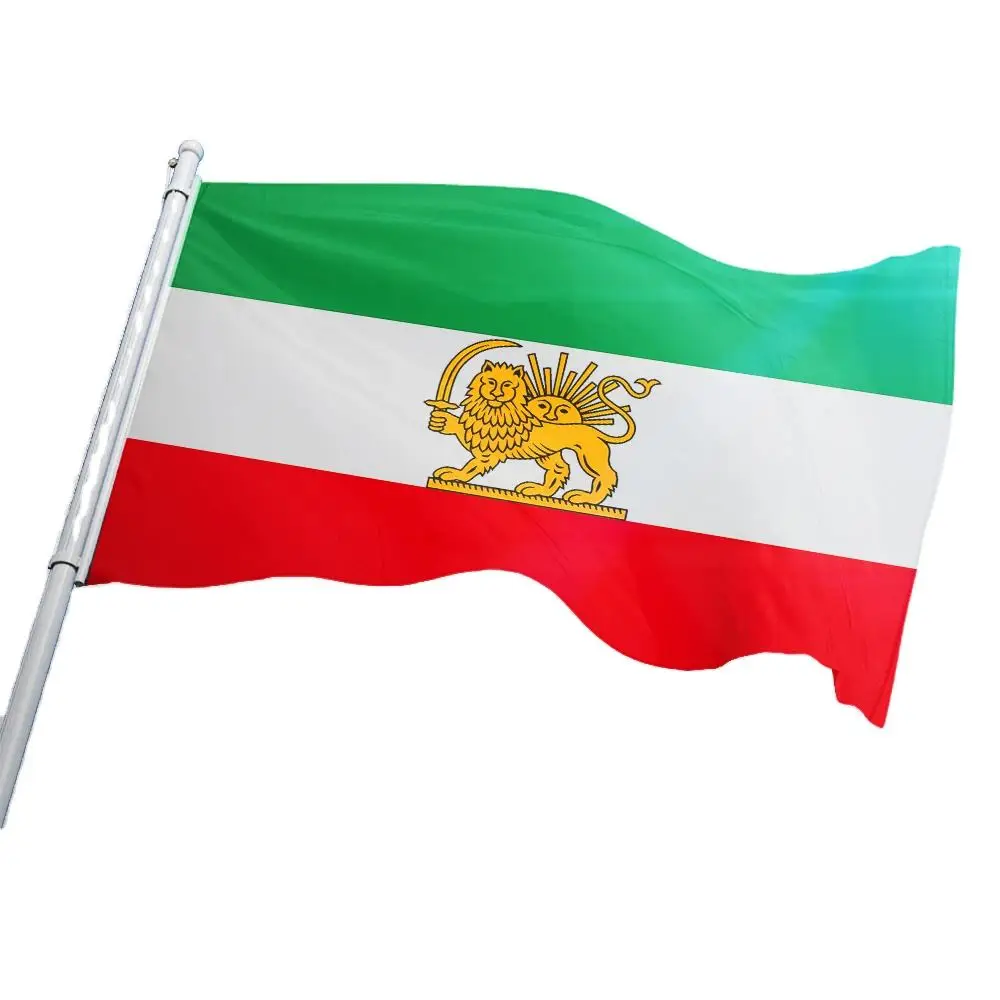 Promotional Product Customized High-quality 3xft 100% Polyester Outdoor National Iran Lion Flag Iran Flag lion Iera Flag