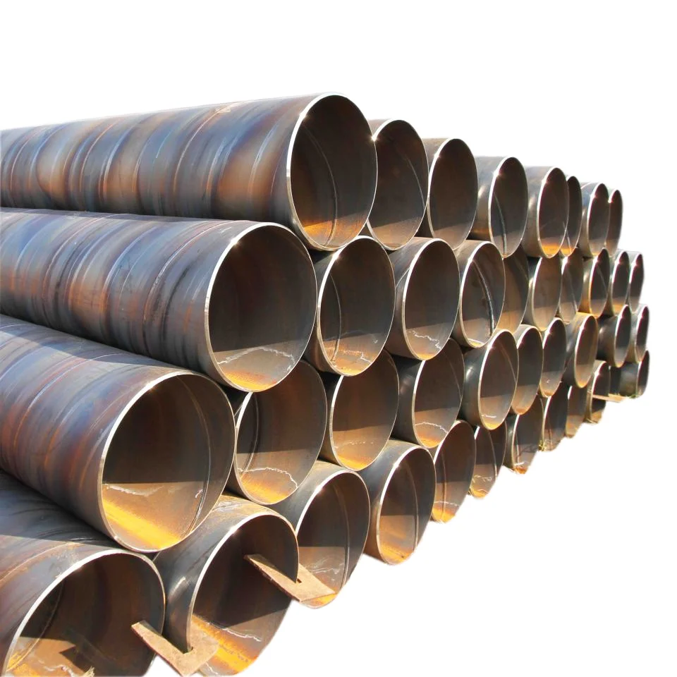 Spiral steel pipe thick wall large diameter inner spiral welded steel pipe water supply and drainage pipe