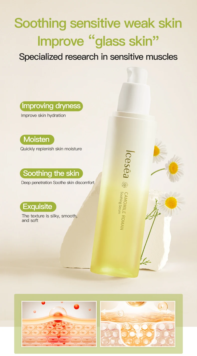 Icesea Chamomile Herbal Soothing Cleanser for Sensitive Skin-Facial Redness Relief & Moisturizing Repair(pic2)