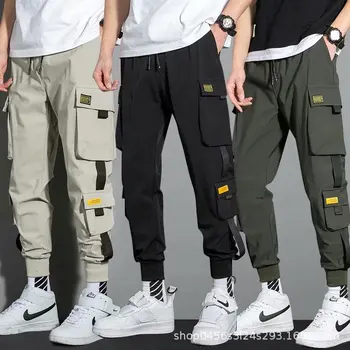 Summer Men Casual Pants Thin Cargo Pants Male Tactical Overalls Hip Hop ...