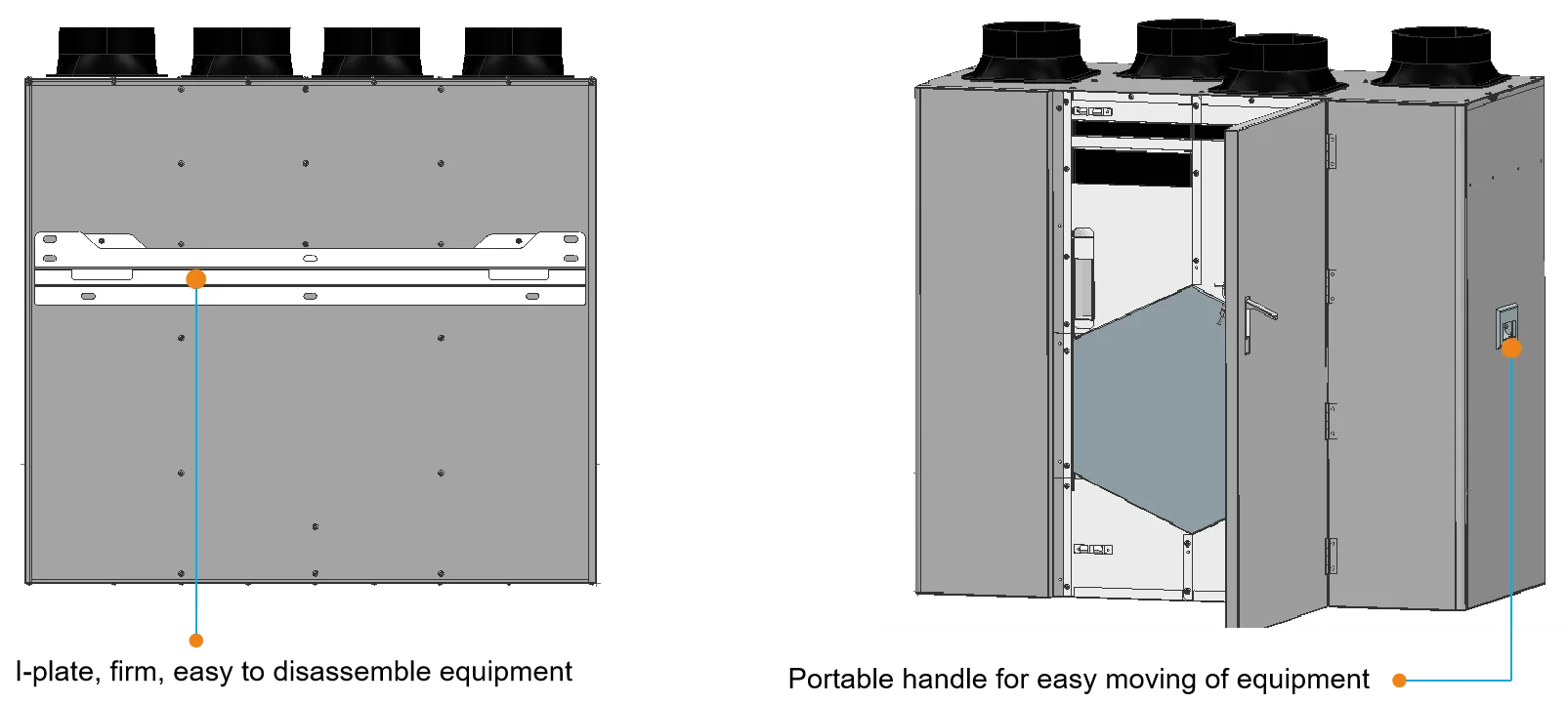 Bypass Balance Co2 And Oxygen Vertical Wallmounted 250500cbm Erv