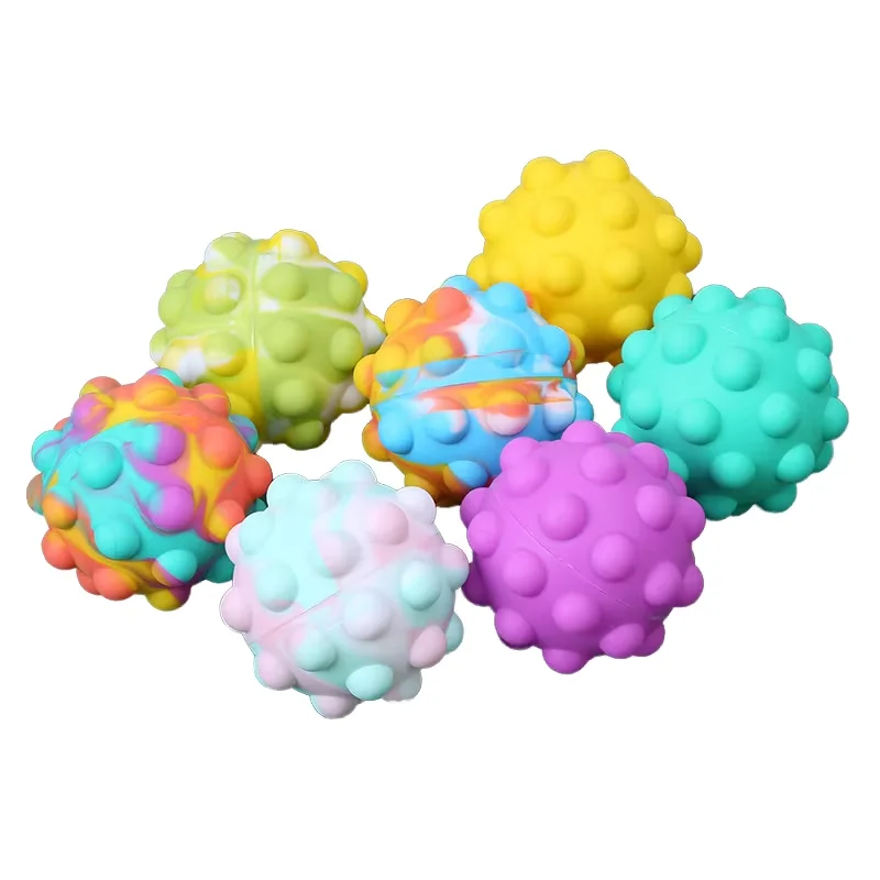 Customized Durable Silicone for Pop It Stress Ball Age 5-7 Bubble Shape Squishy Pop Fidget Toy for Kids and Adults for Girls