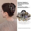 Fermaglio per capelli in garza effetto nebbia con orchidea