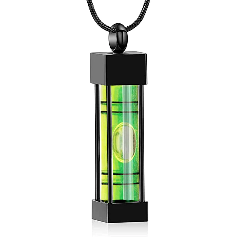 Spirit Level Metal Necklace Pendant Stainless Steel Jewelry Mark Measuring Instruments Layout Tool Easy Carry and Storage Levels