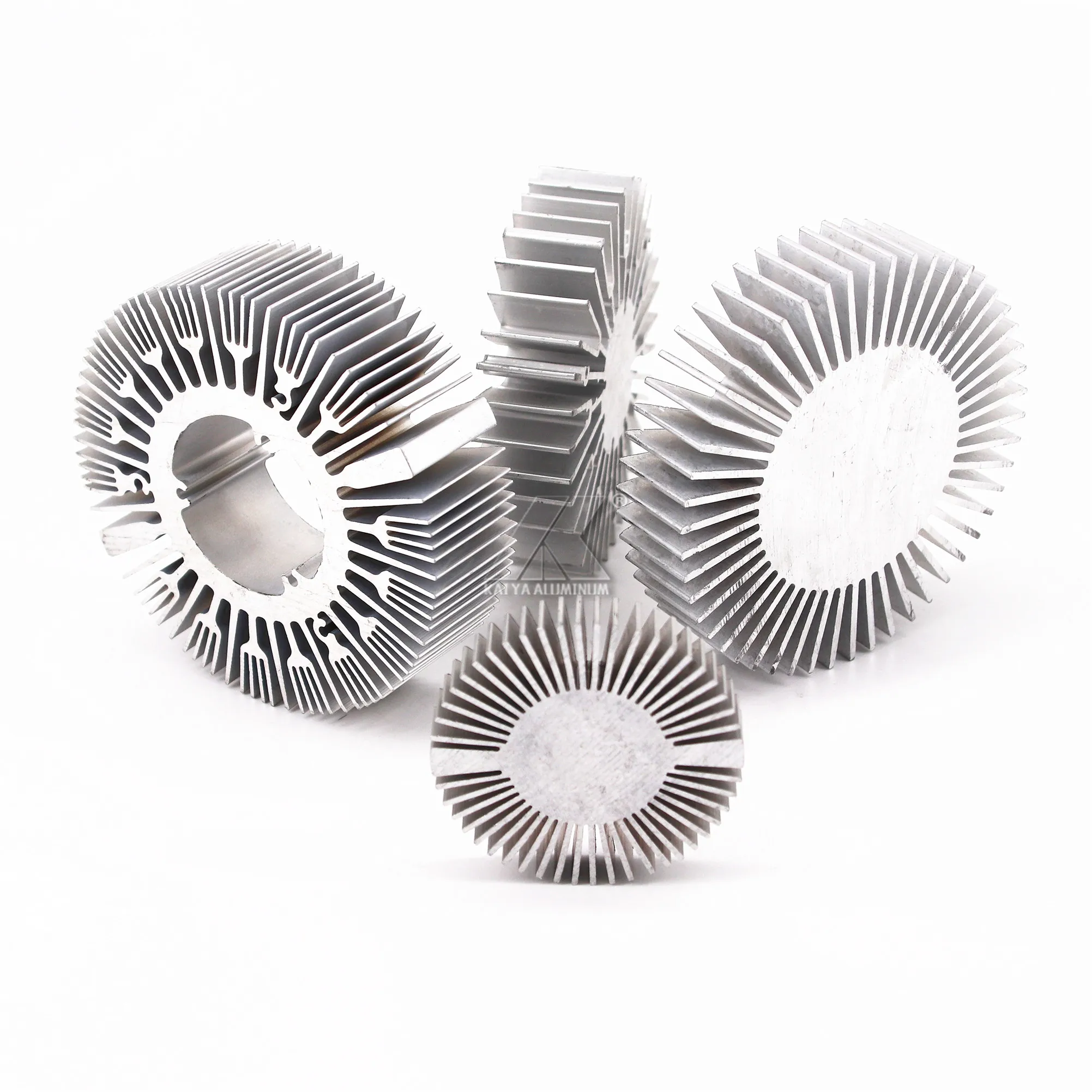 High Quality Custom Colour Aluminum Round Tube Sunflower Flexible Heat Sink Aluminium Extrusion