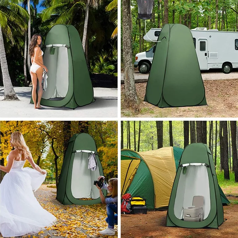 Portable Automatic Outdoor Patio Bathing Shower Tent Fast Open Easy Folding for Camping Parties Locker Rooms Restrooms Washrooms