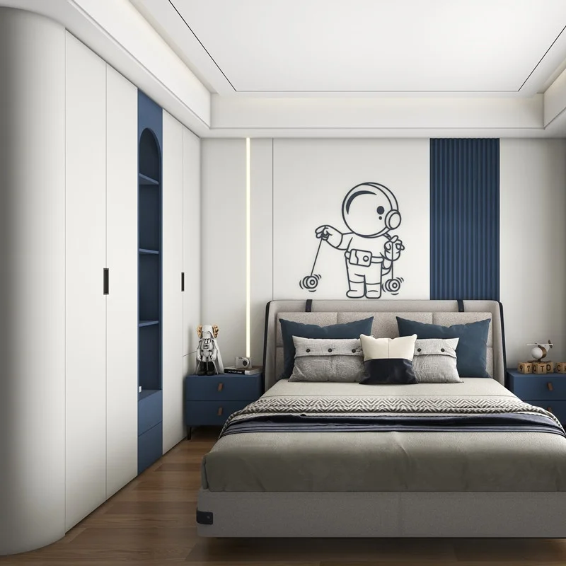 Foshan Source Factory's Modern One Door Walk-In Bedroom Wine Cabinet Customized Egger Wardrobe Living Room Hong Kong TV Cabinet