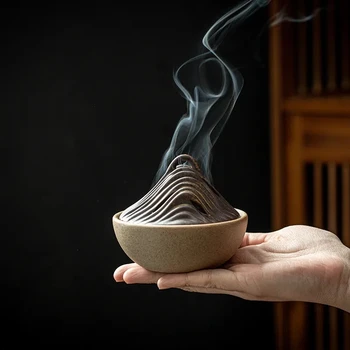 Household Indoor Sandalwood Agilawood Cones Holder Censer Ceramic Aromatherapy Stove Kodo Tea Ceremony Zen Incense Burner