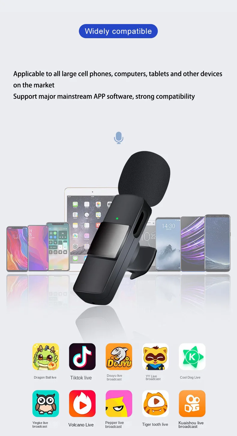 Portable Audio Video Recording Mini Mic For Iphone Android Live ...