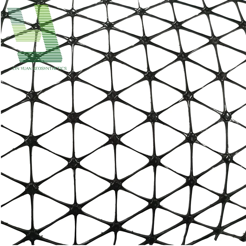Triaxial Multidirectional Geogrid Black PP Plastic Geogrid for Base Soil Reinforcement Construction