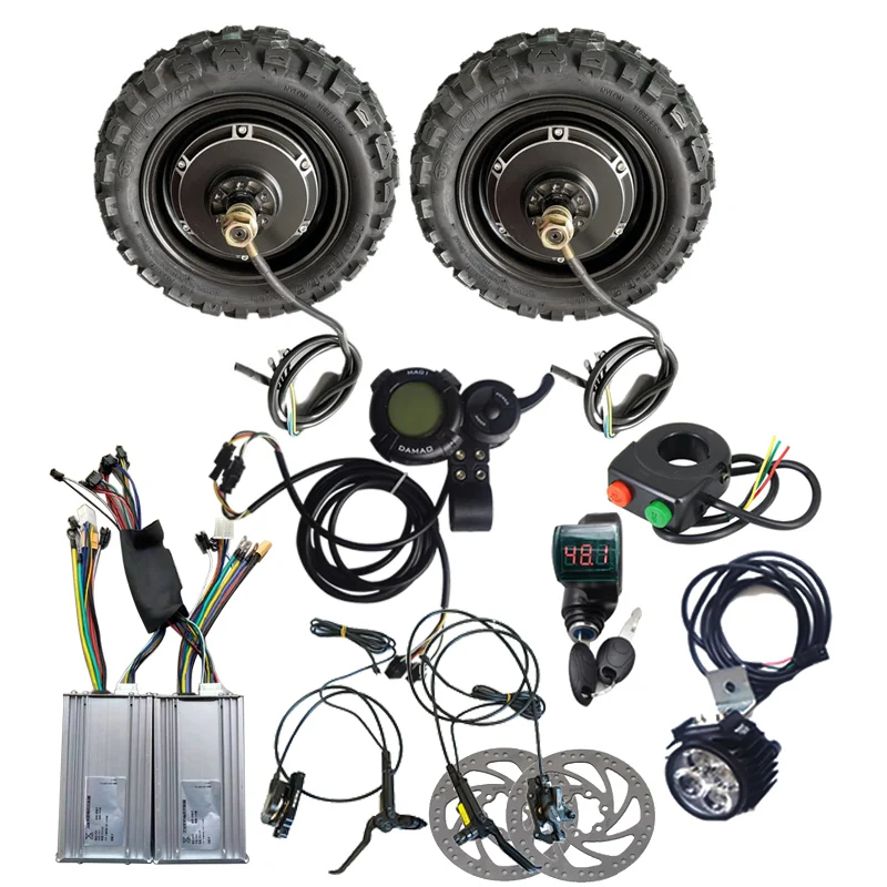 90/556 10 11 Inch 48v 1000w 1500w Brushless Disc Brake Electric Dual