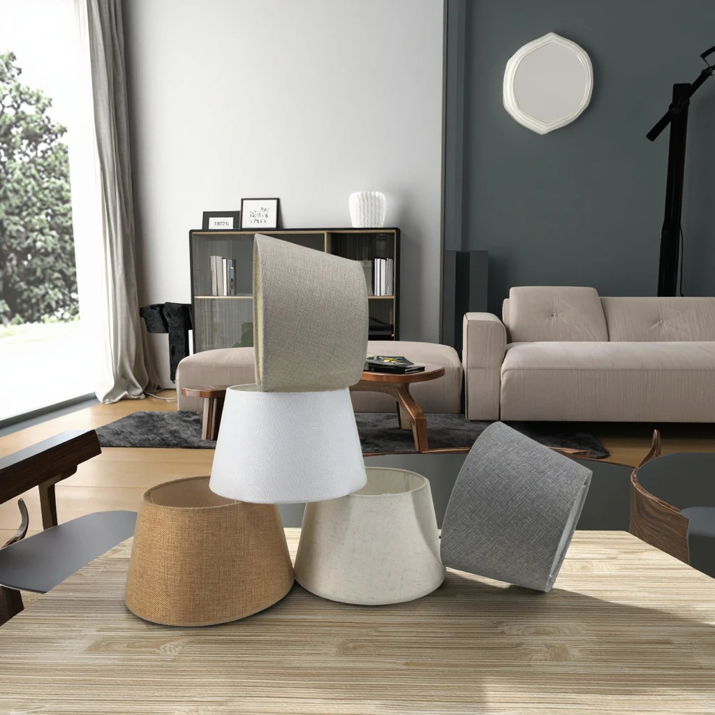 Custom E27 E26 Modern Design Fabric Linen Lampshade Frames Wire for Table Floor Pendant Lamp Covers & Shades Light Kit Abat Jour