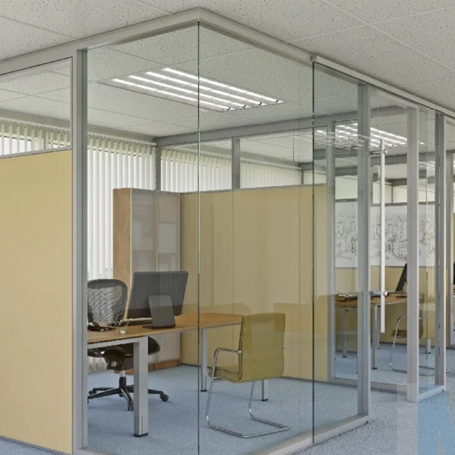 used glass office partitions