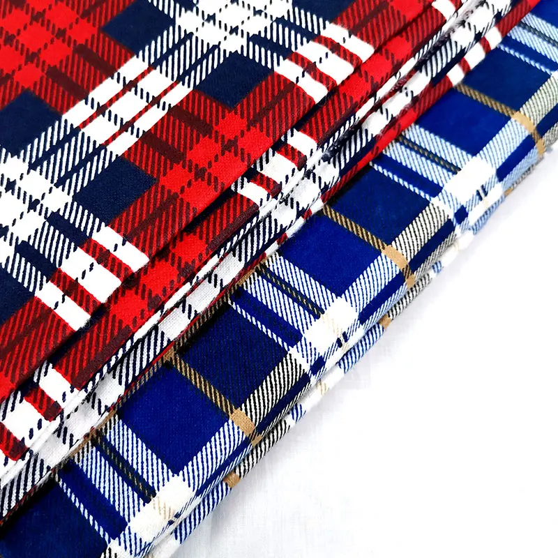 100 хлопок серый синий клетчатый фланелевый материал с принтом тканая фланелевая хлопчатобумажная ткань для рубашек