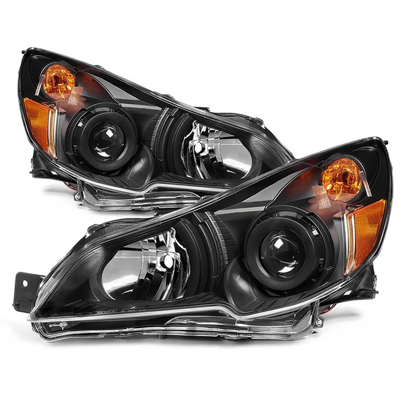 Auto Headlight Apply to SUBARU OUTBACK LEGACY 2010 2011 2012 2013 2014  Projector Black Headlights Head Lamp