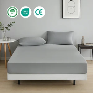 Professional Cooling Mattress Protector Knitted Bed Mat Fitted Sheet Plain Anti-Bacteria Waterproof Hypoallergenic Hospital