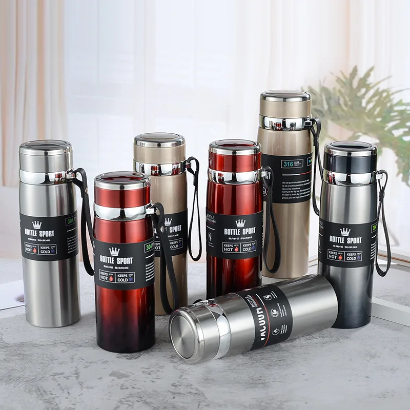 1000/800/600ml Thermos Cup Vacuum Flask 316 Stainless Steel