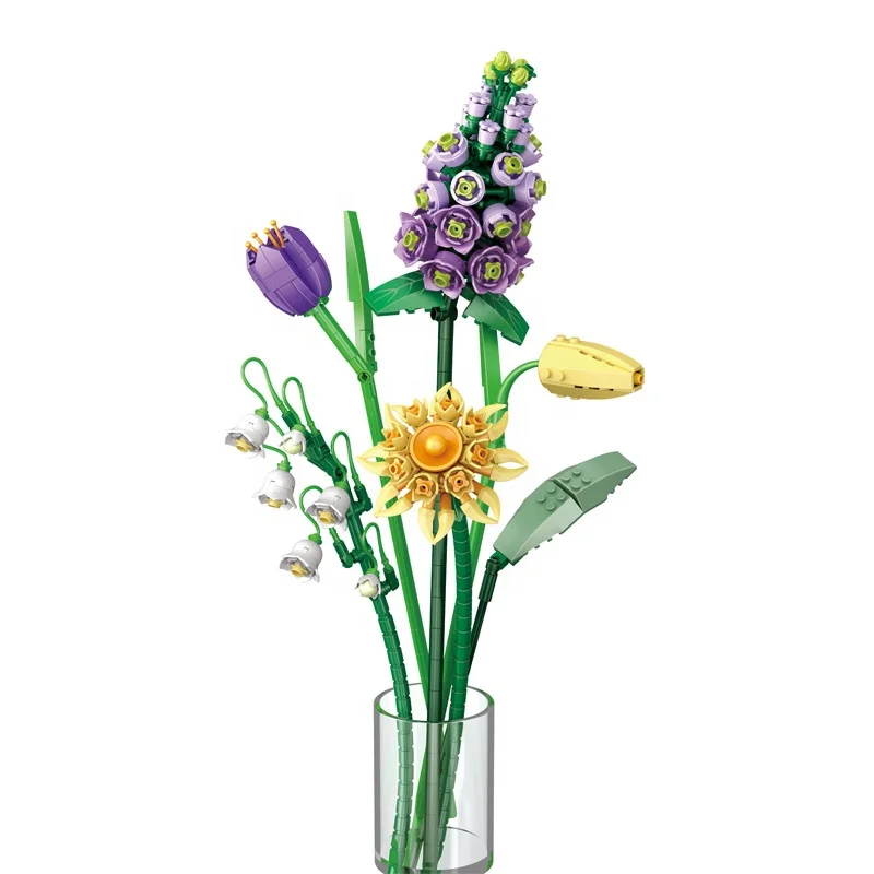 LOZ Mini Blocks Creative Gift of Violet Flowers DIY Toy