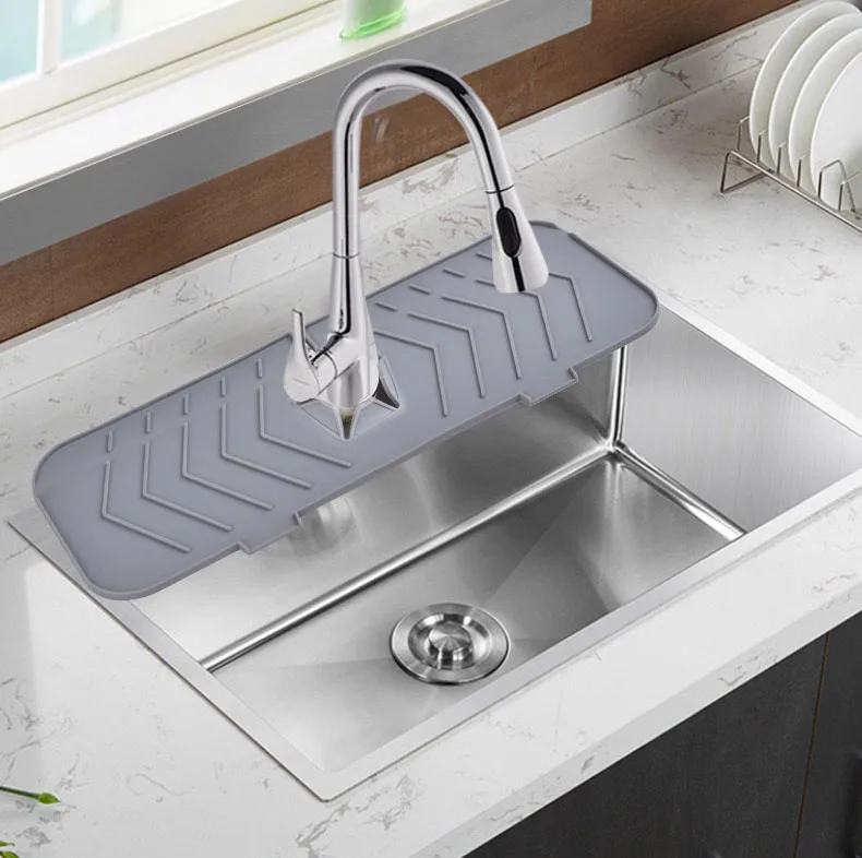 Wash table shelving mat faucet drain anti-splash wash sink air dry drain waterproof shelving mat supplier