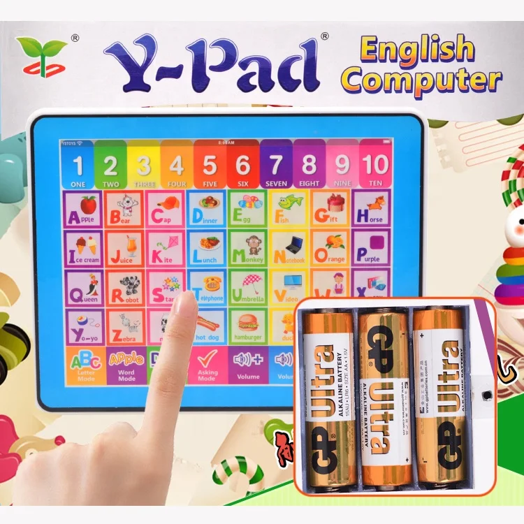 Educational English ABC Learning Machine Touch Screen Kids Learning Y Pad