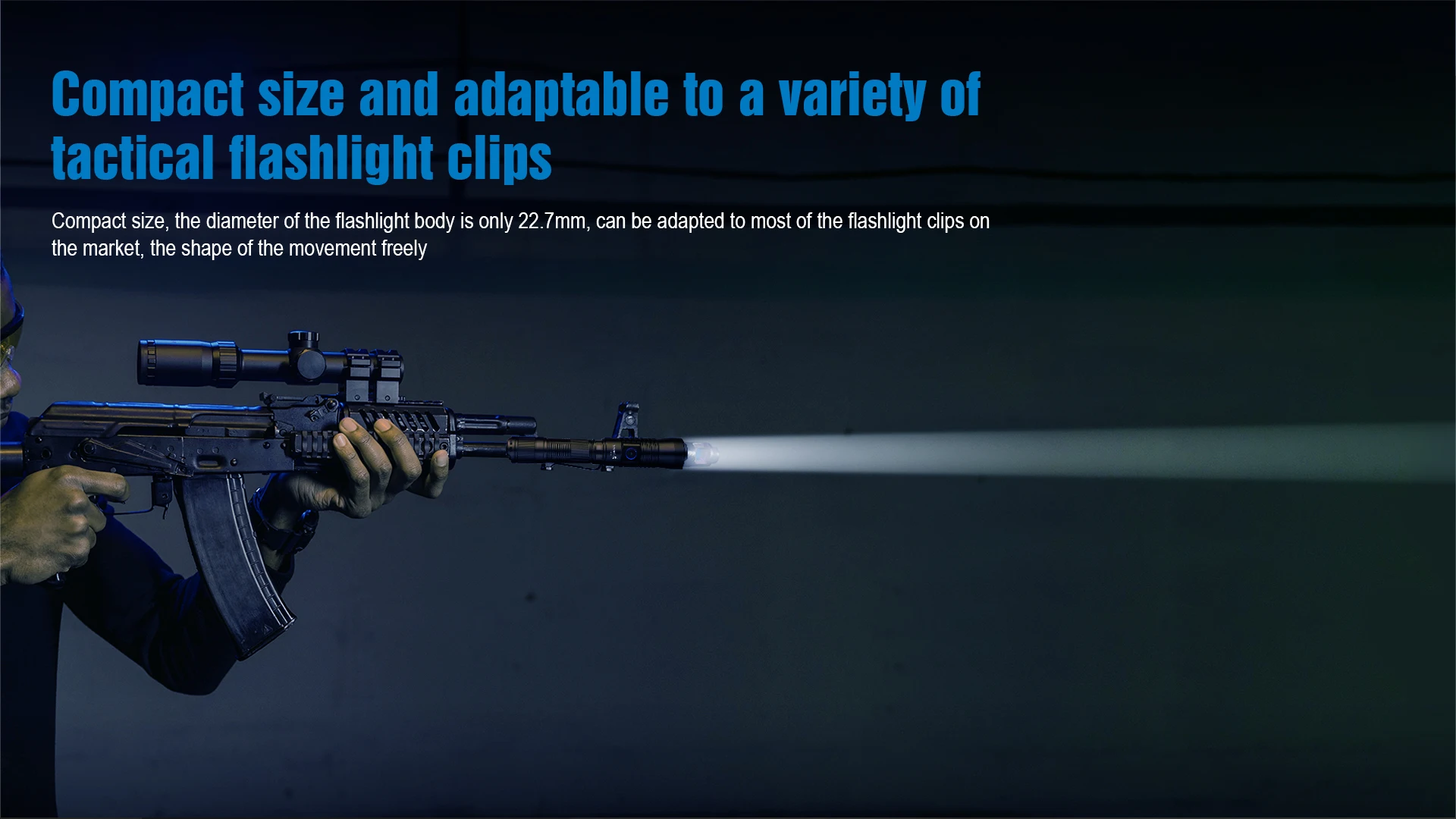 LEP T30R タクティカルフラッシュライト 460ルーメン 1100M長距離照明