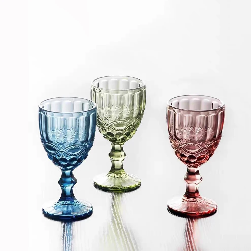 wedding glassware colored drinking glasses goblet glass cup
