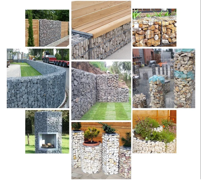 Welded gabion box welded wire mesh galvanized gabion cages rock basket defense galfan welded gabion box