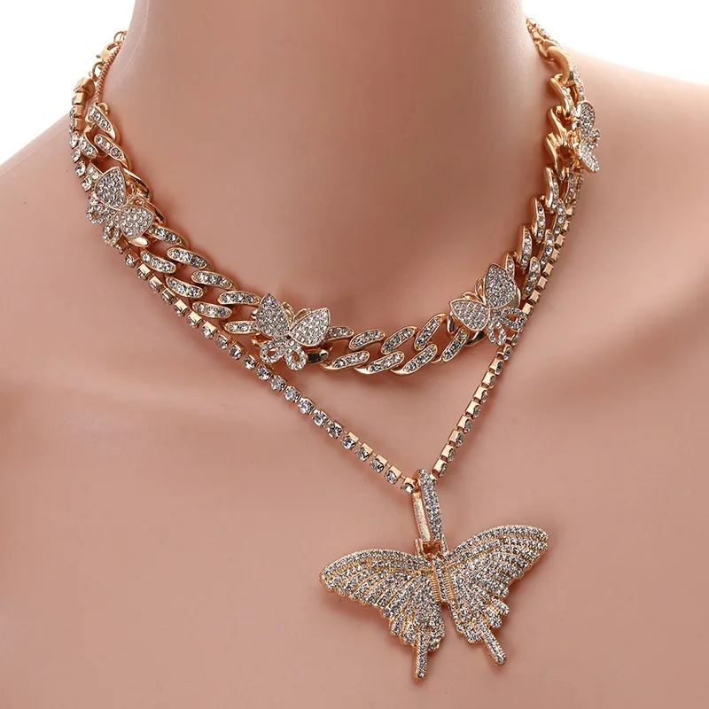 Women's Butterfly Jewelry Necklace Set Trendy Durable