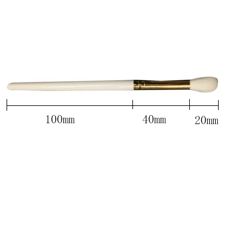 Простая Мягкая Белая кисть для теней для век с логотипом на заказ, Золотая кисть для растушевки, Профессиональные синтетические кисти для макияжа