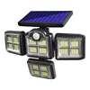 Lámpara de pared solar para exteriores negra