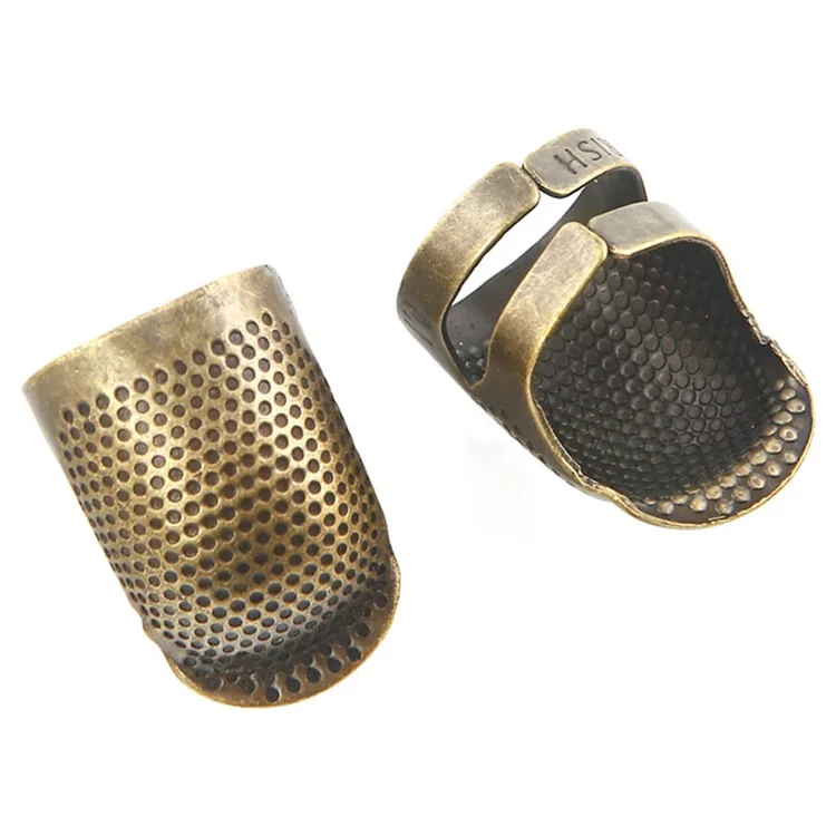 Wholesale Wholesale Antique Bronze Sewing Thimble Finger Protector  Adjustable Finger Shield Ring Fingertip Thimble Sewing Quilting Thimble  From m.