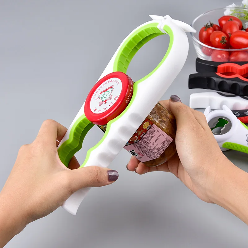 2pack Manual Can Opener 4 in 1 Kitchen Lid Silicone Slip Jar Bottle Can Opener 5 in 1 Bottle Opener Set
