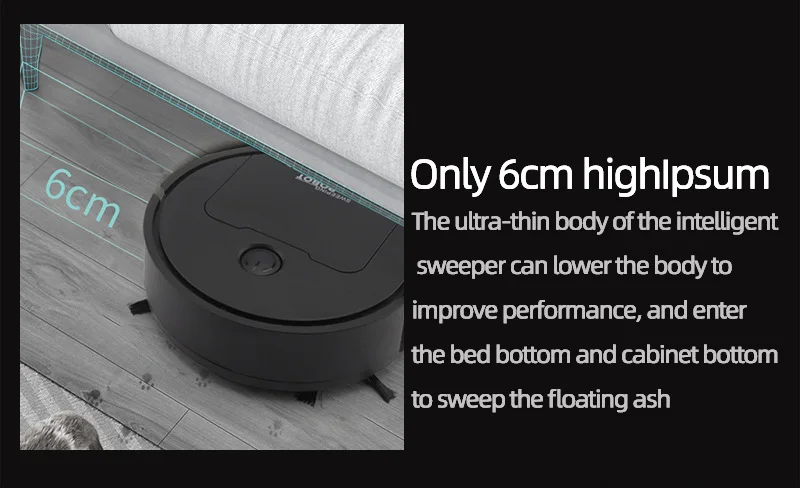 Practical Automatic Lazy Three in One Smart Robot Vacuum Cleaner Sweep Wet Mopping