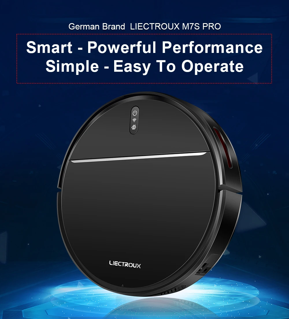 LIECTROUX M2 Robot Vacuum Cleaner Wet and Dry Vacuum Cleaner Home Sweeping and Mopping