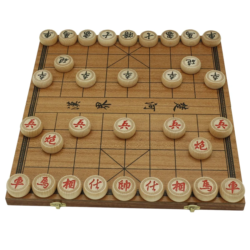 Luoyer 15 polegadas Conjunto de xadrez chinês com PU Couro Foldable Board  Xiangqi Portable Chinese Chess Game Set Estratégia Xiang Qi Jogos de  tabuleiro para 2 jogadores para crianças adultos Família 