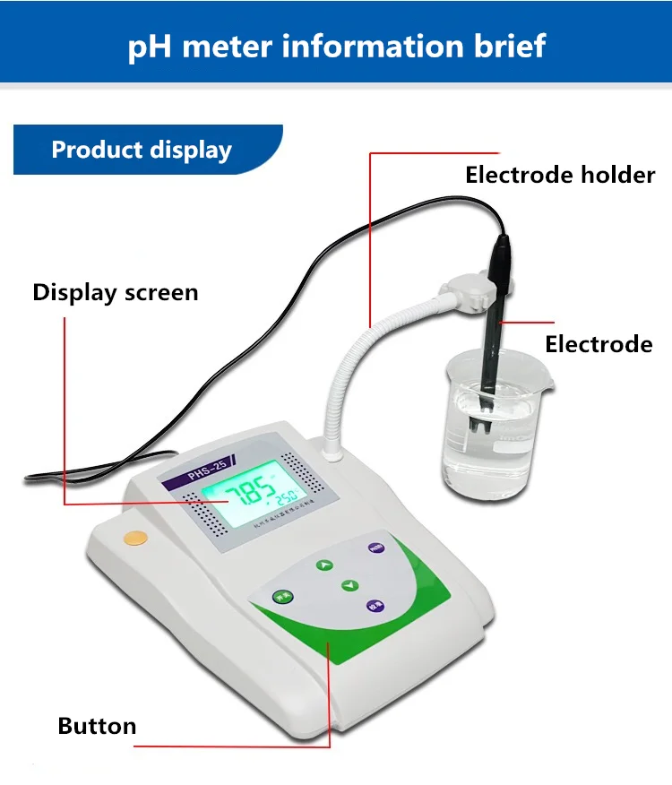 Source blood digital PH meter price PHS-3C on m.alibaba.com