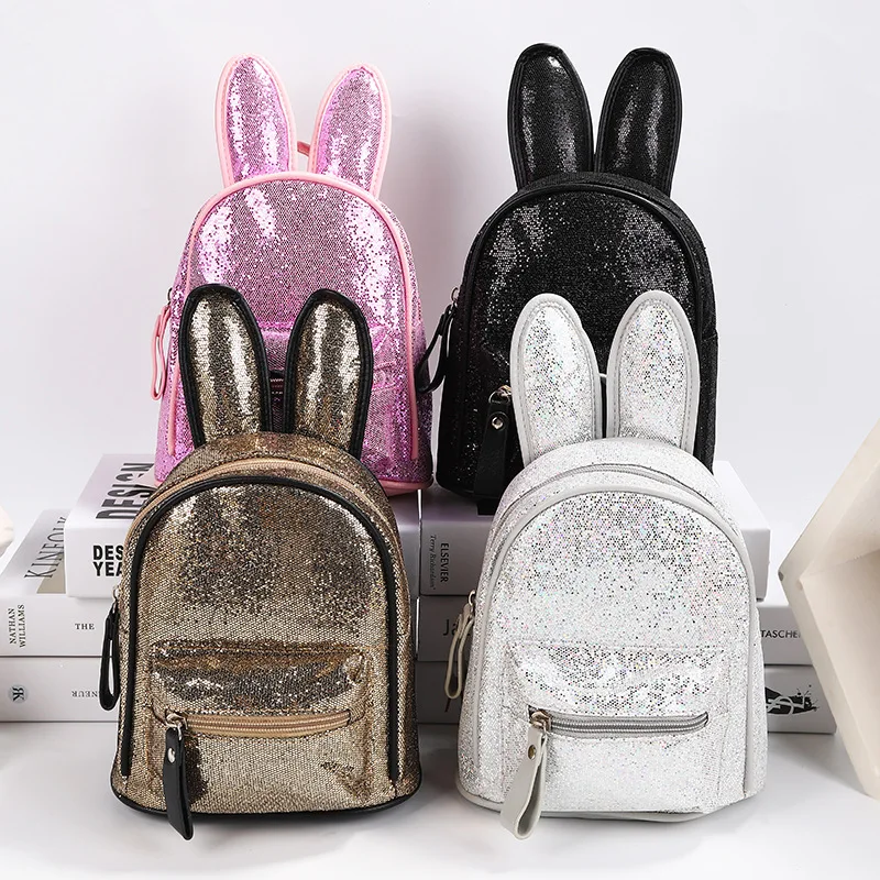 STEADY Children's Schoolbag Cartoon Bunny Fashion Sequin Bag