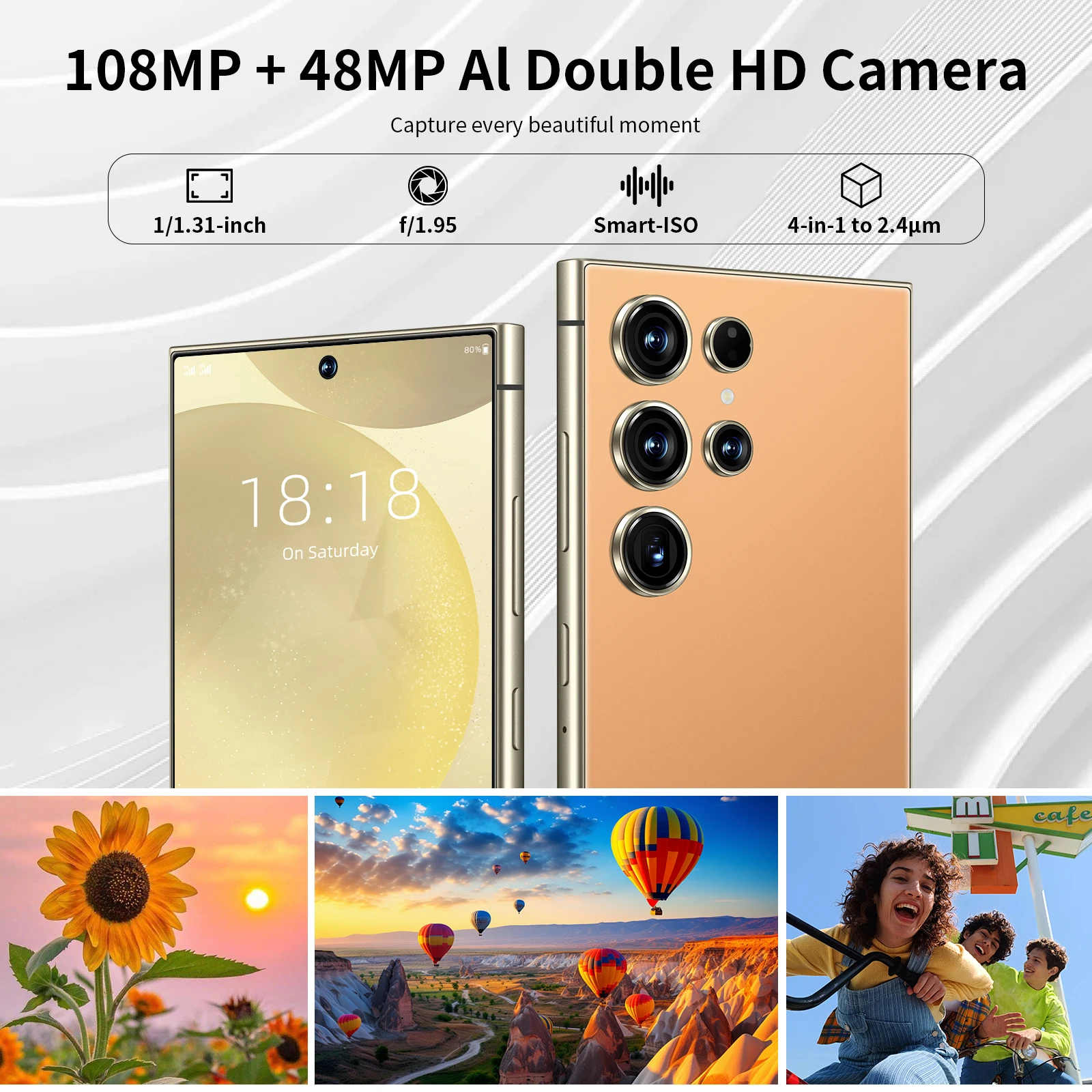 24 Inch Phone 2024 Newest Fold Design S24 Ultra+ Android Smartphone High Quality ...