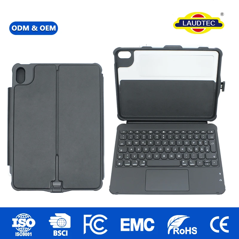 Classroom Use Rugged Keyboard Case with Pencil Slot, Drop-Proof & Multi-Angle Stand, RoHS Certified for iPad A16